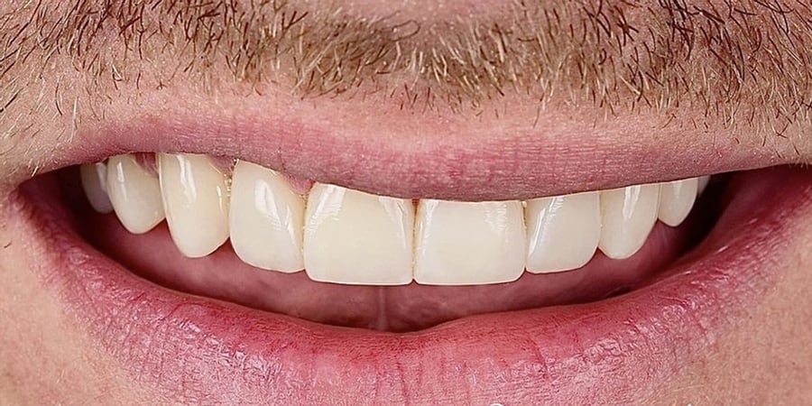 после установки металлокерамических коронок